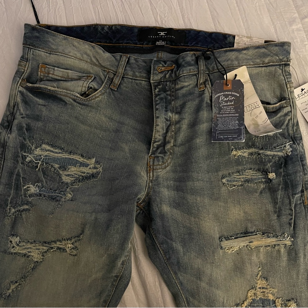 Jordan Craig Men's Distressed Denim Jeans